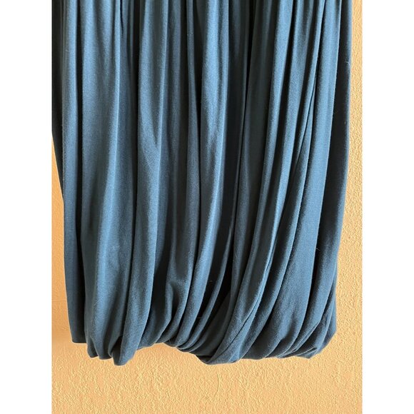 Peruvian Connection Size Large Drop Waist Viridian Teal Twist Green Bubble Hem - Picture 6 of 8